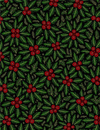 Festive Red Berry Holly Garland Rug
