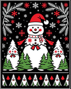 Charming Snowman Forest Wonderland Rug