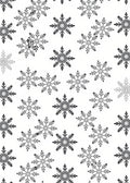 Black White Snowflake Repeat Rug