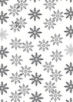 Black White Snowflake Repeat Rug