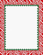 Crimson White Swirl Tribal Border Rug
