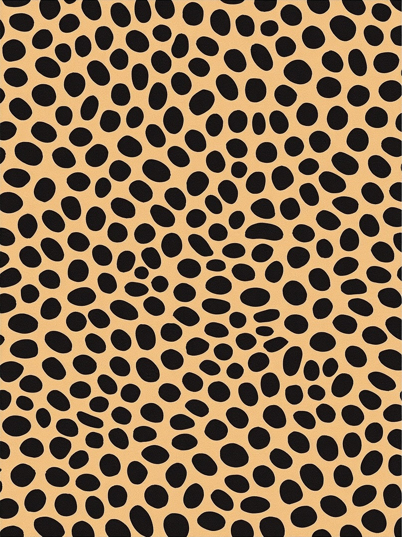 Neutral Tan Spotted Animal Print Rug