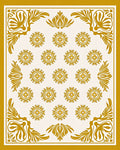 Golden Blossom Arrangement Rug