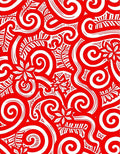 Bold Red Swirl Floral Rapport Rug