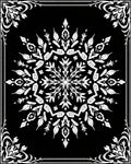 Black and White Floral Mandala Rug