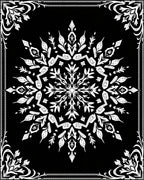 Black and White Floral Mandala Rug