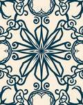 Navajo Teal Floral Scroll Rug