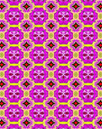 Vibrant Pink Ornate Floral Medallion Rug