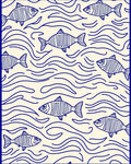 Blue Fish Aquatic Marine Life Rug