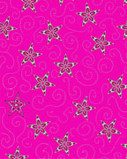 Hot Pink Star Swirl Graphic Rug