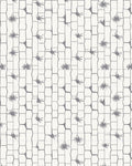 Organic Gray Bamboo Garden Silhouette Rug