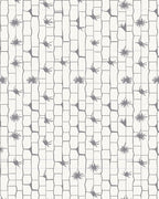 Organic Gray Bamboo Garden Silhouette Rug