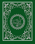 Emerald Green Botanical Machine Frame Rug