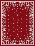 Holiday Twig Sparse Snowflakes Rug
