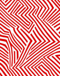 Crimson Angular Jagged Lines Rug