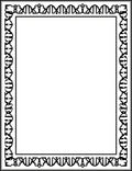 Black White DNA Double Helix Border Rug