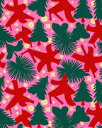 Whimsical Pink Pine Tree Scatter Rug