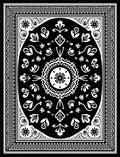 Dark Ornate Botanical Mandala Accent Rug