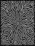 Monochromatic Abstract Organic Swirl Rug