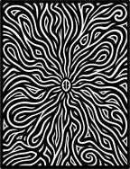 Monochromatic Abstract Organic Swirl Rug
