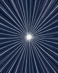 Radiant White Lines Deep Blue Abstract Rug