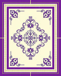 Royal Purple Damask Medallion Rug