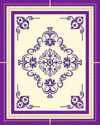 Royal Purple Damask Medallion Rug
