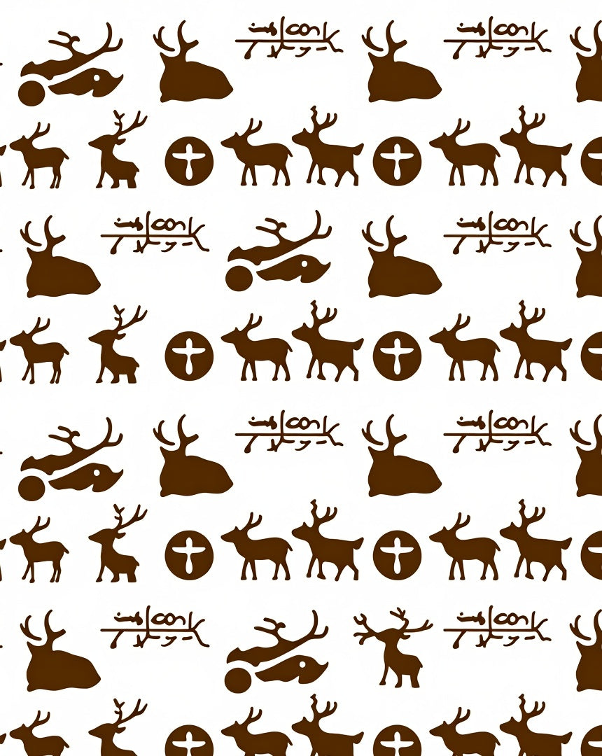 Brown Deer Forest Meadow Rune Rug