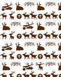 Brown Deer Forest Meadow Rune Rug