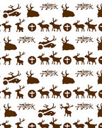 Brown Deer Forest Meadow Rune Rug