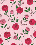 Rose Blush Pink Floral Branches Rug