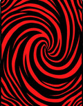 Bold Red Swirl Optical Illusion Rug