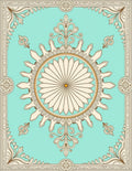Aqua Palace Medallion Artwork Rug