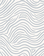 Soft Blue Wave Organic Lines Rug