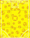 Bright Yellow Red Comic Circles Rug