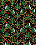 Festive Evergreen Wreath Holly Medley Rug