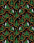 Festive Evergreen Wreath Holly Medley Rug