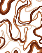 Earthy Tone Abstract Swirls Rug