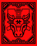 Bold Red Bull Zodiac Charm Rug