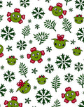 Festive Green Creature Snowflake Garland Rug