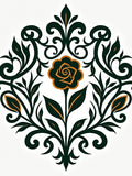 Deep Emerald Foliate Bloom Rug