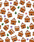 Gingerbread Houses with Candy Swirls Rug