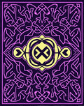 Bold Violet Yellow Abstract Knot Rug