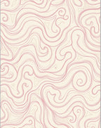 Delicate Pink Swirl Abstract Organic Rug