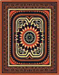 Fiery Sun Tribal Medallion Rug