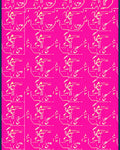 Hot Pink Abstract Figure Line Art Rug
