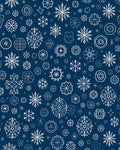 Classic White Snowflake Collage Background Rug