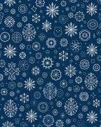 Classic White Snowflake Collage Background Rug