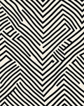 Black and White Abstract Maze Rug