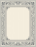 Classic Ivory Black Scroll Border Rug